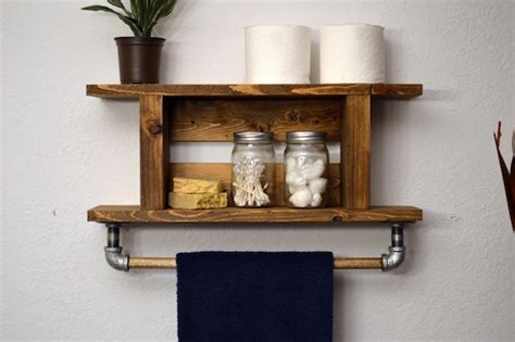 Rustic Modern Bathroom 18 Wood Towel Bar 2 by RusticModernDecor