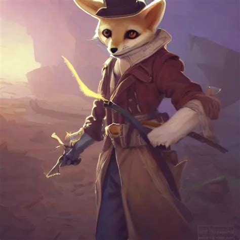 Fennec Fox Scoundrel Hat Magic The Gathering Stable Diffusion