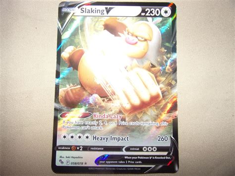 Slaking V 058 078 Pokémon GO Ultra Rare Pokemon NM MINT eBay