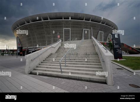 General View Of Puskas Arena Stadium During Training Session Ahead Uefa Europa League Final