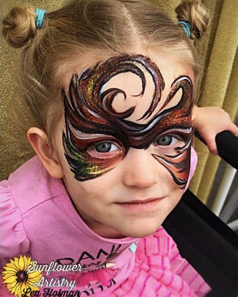 Fire Flames Face Paint By Lea Holman