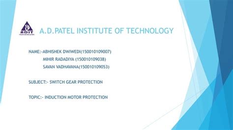 Induction Motor Protection System Ppt