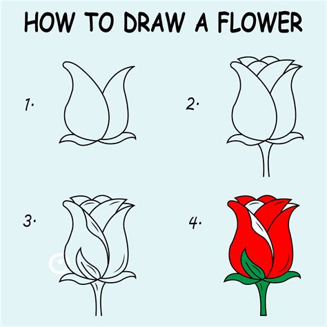 Step By Step To Draw A Sun Flower Drawing Tutorial A Sun Flower