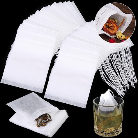 400 Pcs Disposable Tea Filter Bags Empty Drawstring Bags For Loose Leaf Tea Mpty Tea Filter Bags