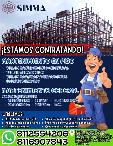 OMC - 🌟 ¡GRAN OPORTUNIDAD LABORAL! ÚNETE A NUESTRO EQUIPO 🌟 🧑‍🏭 ¡Y