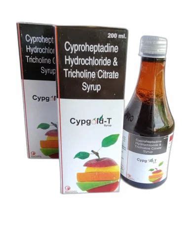 Cypgold T Cyproheptadine Hydrochloride And Tricholine Citrate Syrup