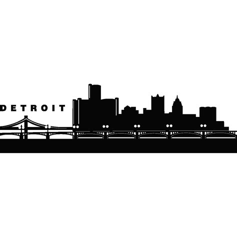 Stickers Muraux Pays Et Villes Sticker Detroit Horizon Ambiance