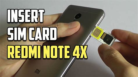 How To Insert SIM SD Card In Xiaomi Redmi Note 4X YouTube