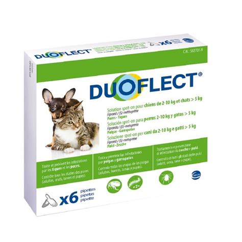 Pipettes Duoflect petits chiens de 2 à 10 kg et grands chats sup à 5