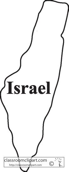 Israel : Israel_outline_map : Classroom Clipart