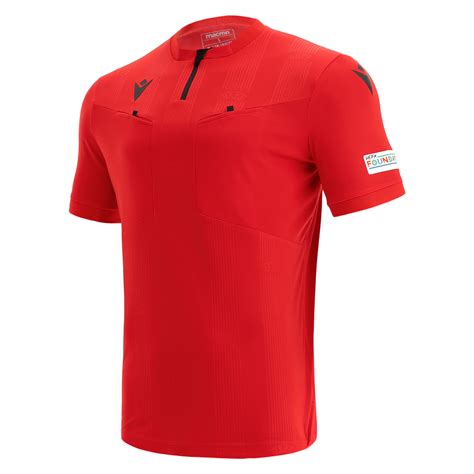 Camiseta de árbitro UEFA roja 2022