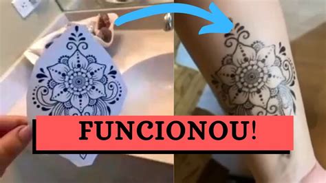 Como fazer a Tatuagem Falsa perfume e água YouTube