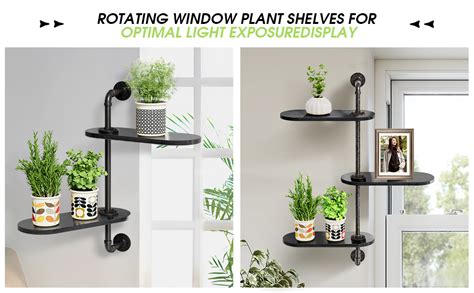 Amazon Window Rotating Plant Shelf Tier Wooden Metal Corner