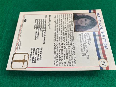 U S Olympic Cards Hof Mary Lou Retton Gymnastics Card Etsy