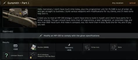 How To Complete The Gunsmith Part 1 Quest In Escape From Tarkov