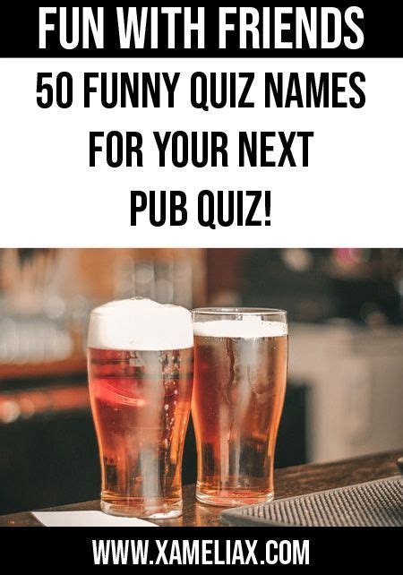 50 funny quiz team names for your next pub quiz! | Quiz names, Pub quiz ...