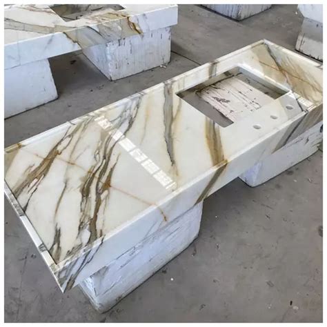 Customized Calacatta Gold Marble Vanity Top Suppliers Factory In China