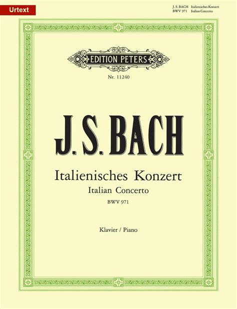 Concerto Italien Bwv Bach Partition Piano