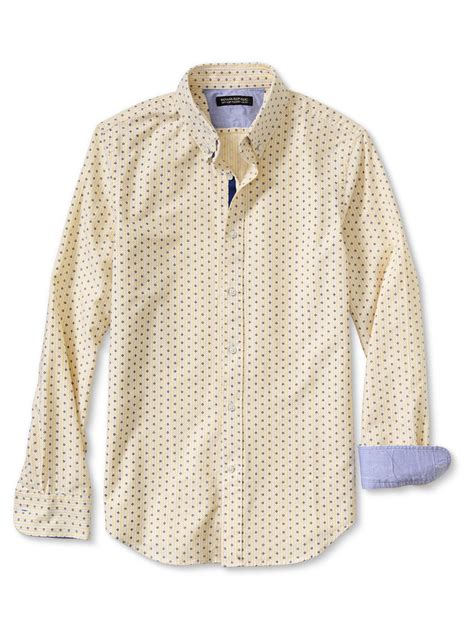 Banana Republic Tailored Slim Fit Soft Wash Micro Print Button Down