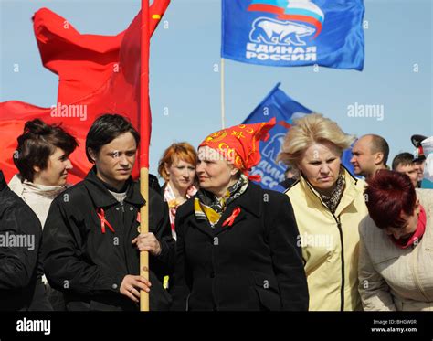 Victory Day Parade Street Procession 64 Th Anniversary Of The Soviet