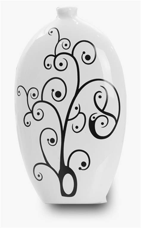 Clip Art Black And White Vase - Ceramic , Free Transparent Clipart - ClipartKey