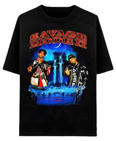 21 Savage Merch Big 4L Black T-Shirt | WHAT’S ON THE STAR?