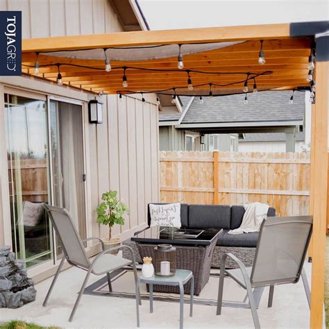 Wall Mount Pergola Kit With Shade Sail For 4x4 Wood Posts Wall