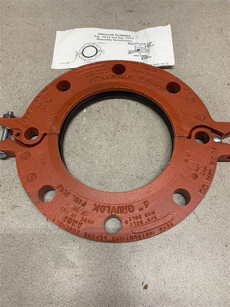 New Gruvlok 6 Figure 7012 Ductile Iron Coupling Flange W Gasket Ebay