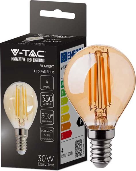 V Tac Vt Pack Filament Led Lampen Kogel E W Lm