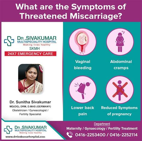 Threatened miscarriages in women - Dr. Sivakumar Multispeciality Hospital