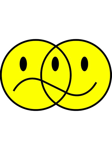 Happy and Sad Face emoji logo Funny - Inspire Uplift