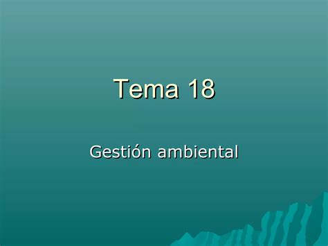 Tema Gestion Ambiental Ppt