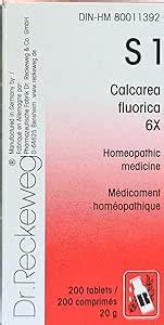 Dr Reckeweg Cie S1 Calcarea Fluorica 6x 200 Tablets Amazon Ca