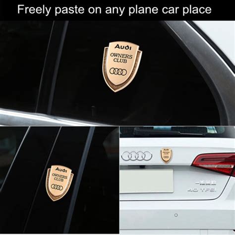 Metal car decal Audi logo stickers » addcarlights