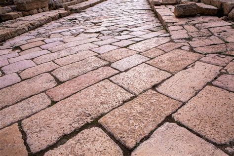 Roman Ruins In The Jordanian City Of Jerash The Ruins Of The Walled