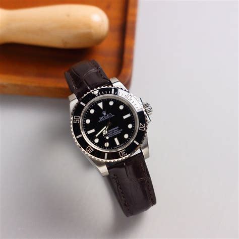 Rolex Submariner Straps Croco Tobacco Liger Straps