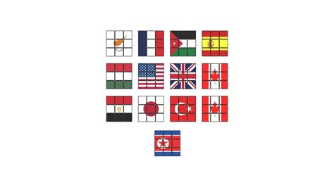 Rubiks Cubes With Flags Set 3d Model Cgtrader