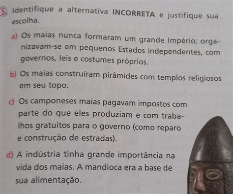 Identifique A Alternativa Incorreta E Justifique Sua Escolha. - identifiquei a alternativa incorreta e justifique sua escolha - brainly ...
