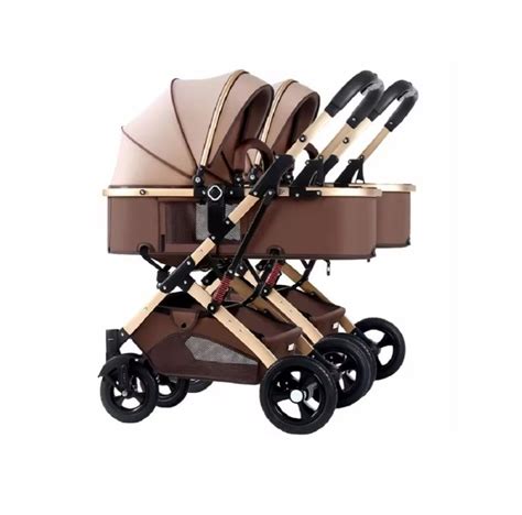 Twins-Cozy Compact Twin Pram Double-Brown | Shop Today. Get it Tomorrow ...