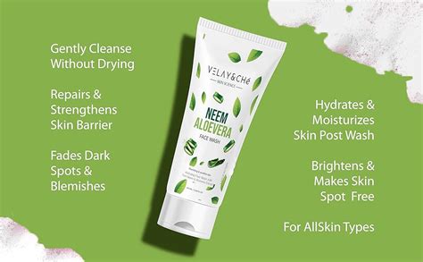 Velay Che Pure Neem And Aloevera Face Wash Hydrating Cleanser For