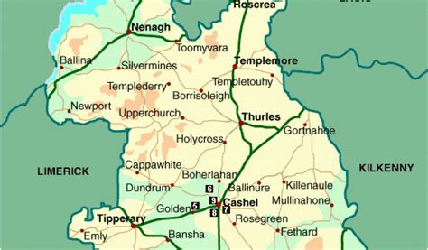 Map Of Co Tipperary Ireland Map Of County Tipperary Home Of Grandpa ...