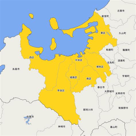 福岡県福岡市の地図 Map It マップ・イット