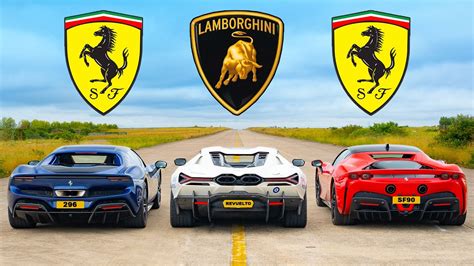 Lamborghini Revuelto V Ferrari Sf Drag Race Youtube