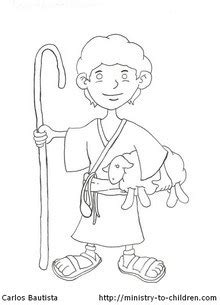 "David the Shepherd Boy" Coloring Page