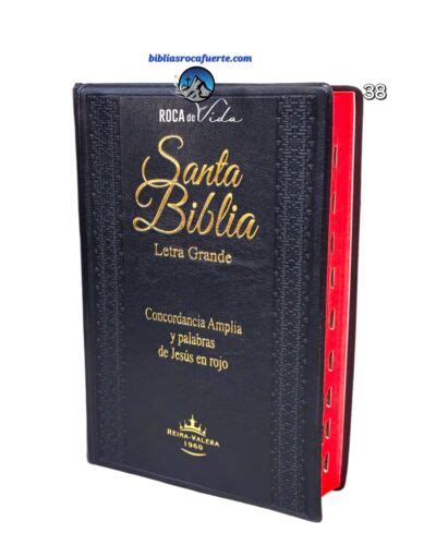 Biblia Letra Grande Reina Valera Manual Vinyl Negro Index