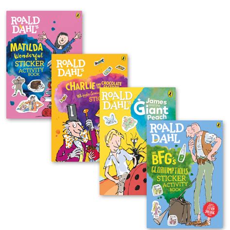 罗尔德达尔 英文原版 Roald Dahl 查理和巧克力工厂 玛蒂尔达 读本延申 活动贴纸书 4册套装【图片 价格 品牌 评论】 京东