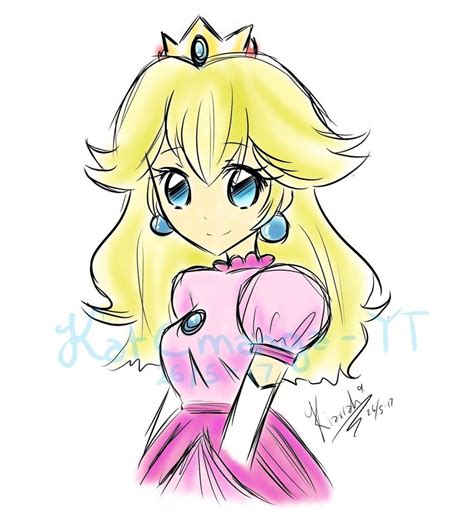 Princess Peach Drawing at GetDrawings | Free download