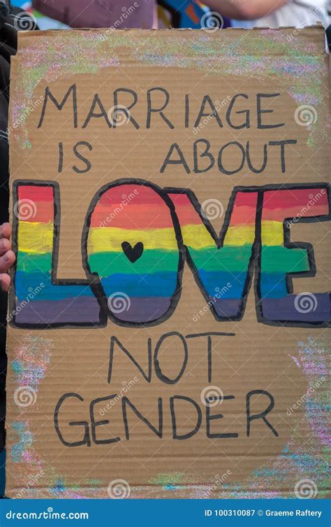 Marriage Equality 2017 Editorial Photography Image Of Poster 100310087