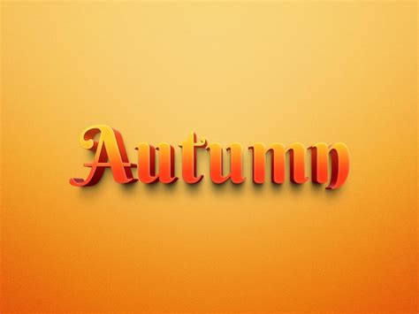 Fichier Photoshop D Effets De Texte D Automne PSD Premium