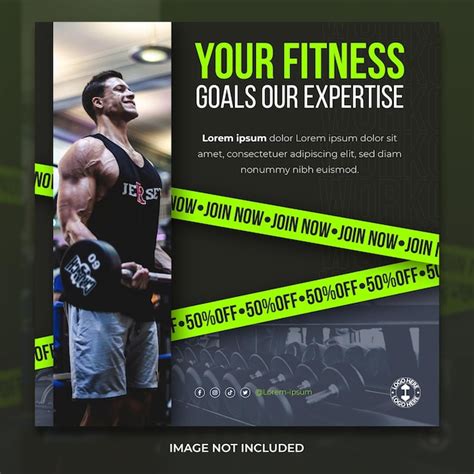 Premium Vector Engaging Fitness Gym Social Media Post Banner